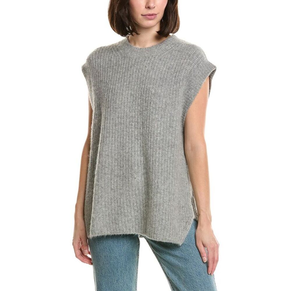 Labiz Womens  Wool & Alpaca-Blend Sweater Vest, Grey